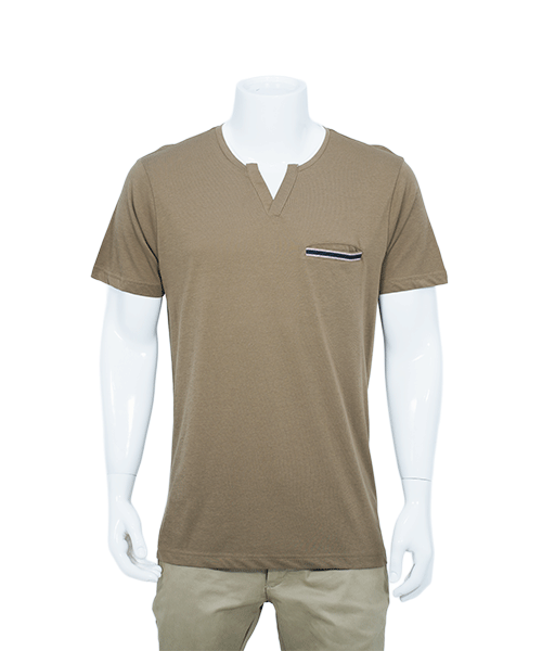 Notch Neck Pocket T-Shirt  DTS 3052